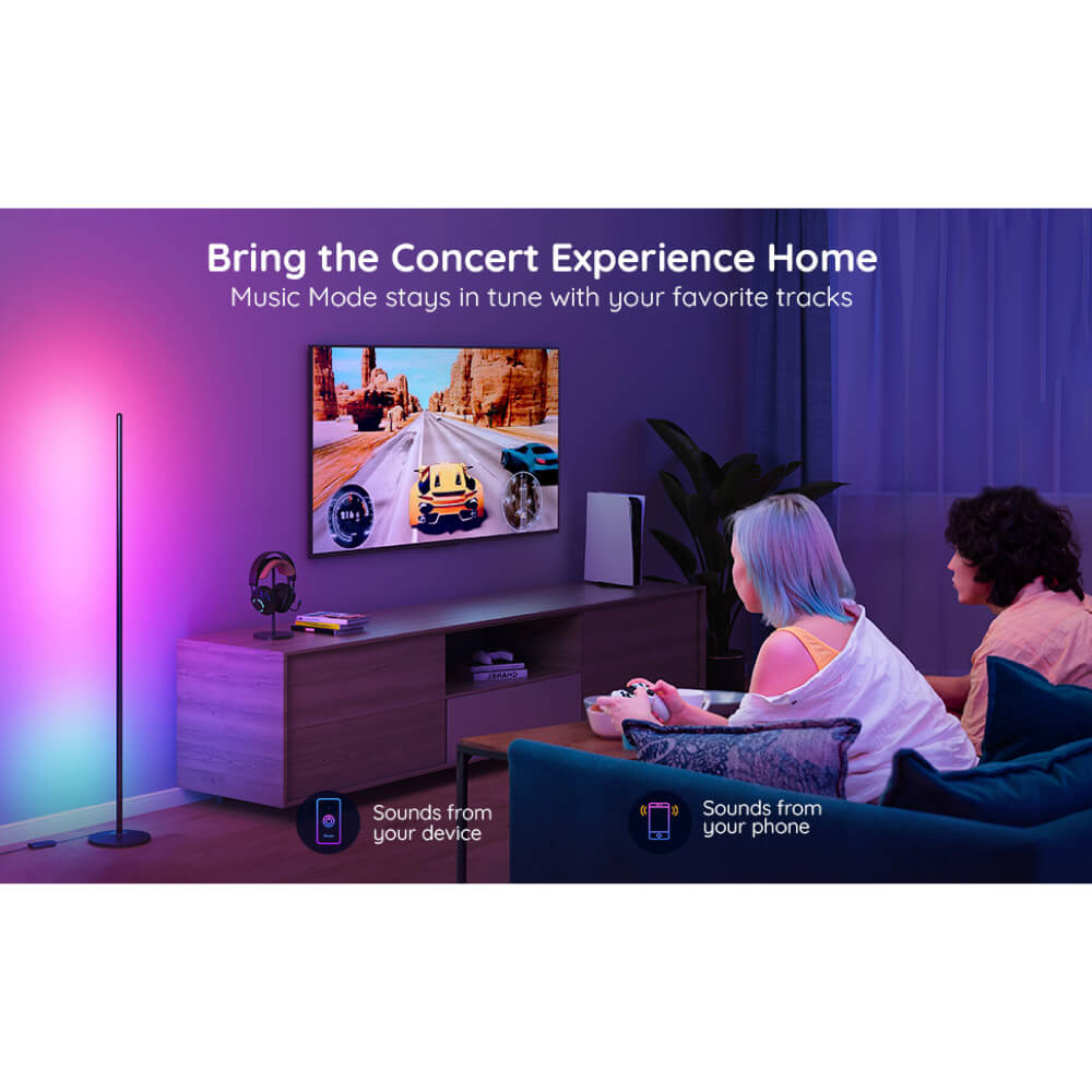 ไฟตั้งพื้น GOVEE RGBICW SMART CORNER FLOOR LAMP 24 วัตต์ 16 ล้านสี_7